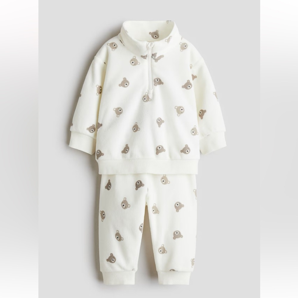 H&M baby teddy bear fleece set